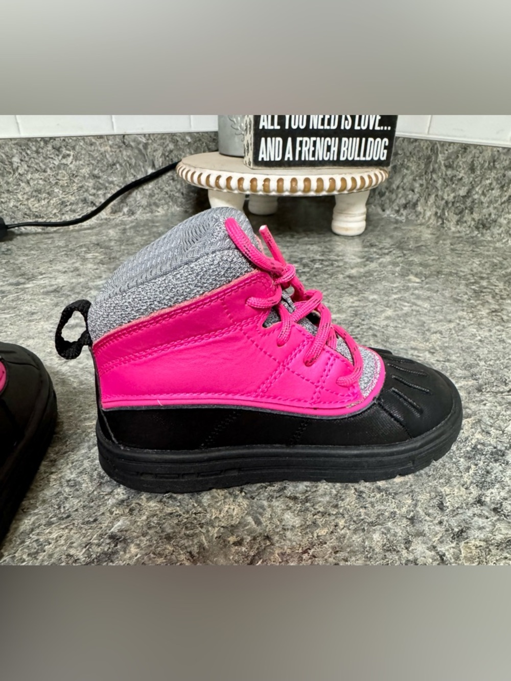 Nike Girls ACG Pink Winter Boots 7.5C - Picture 5 of 7